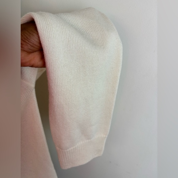 Parke Cashmere and Wool Polo Sweater In Cream Size L/XL - Picture 9 of 14